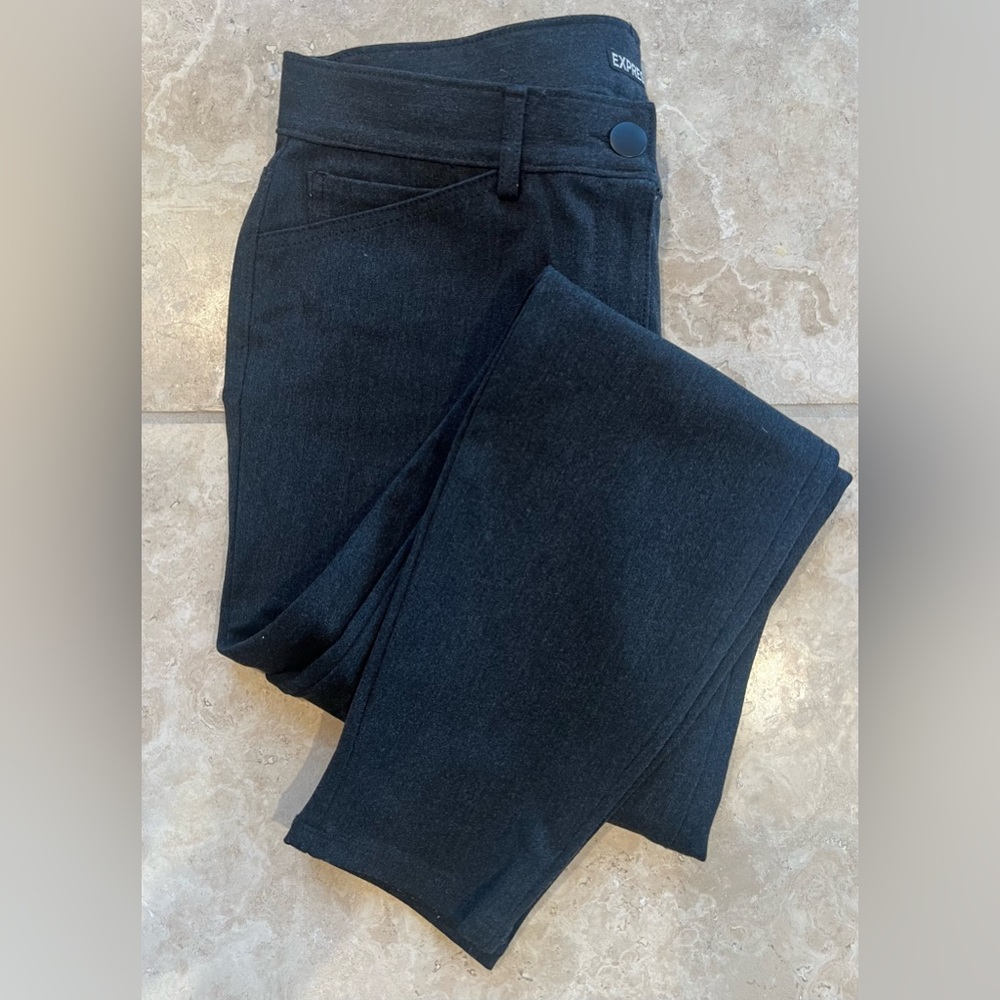 Express charcoal grey skinny stretch dress pants